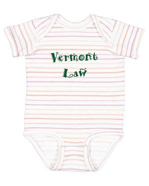 Vermont Law Onesie with Stripes - Lilac